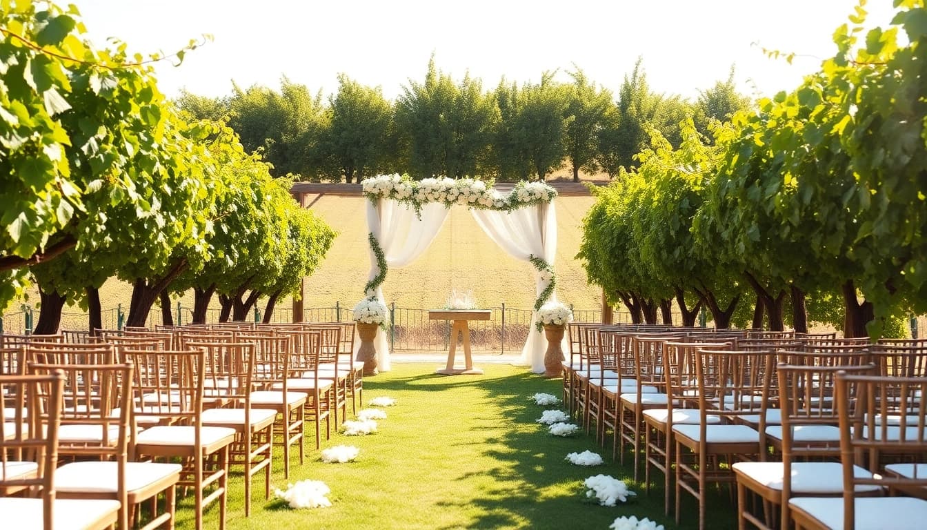 Celebrate at stunning northern california wedding venues with lush vineyards and elegant decorations.