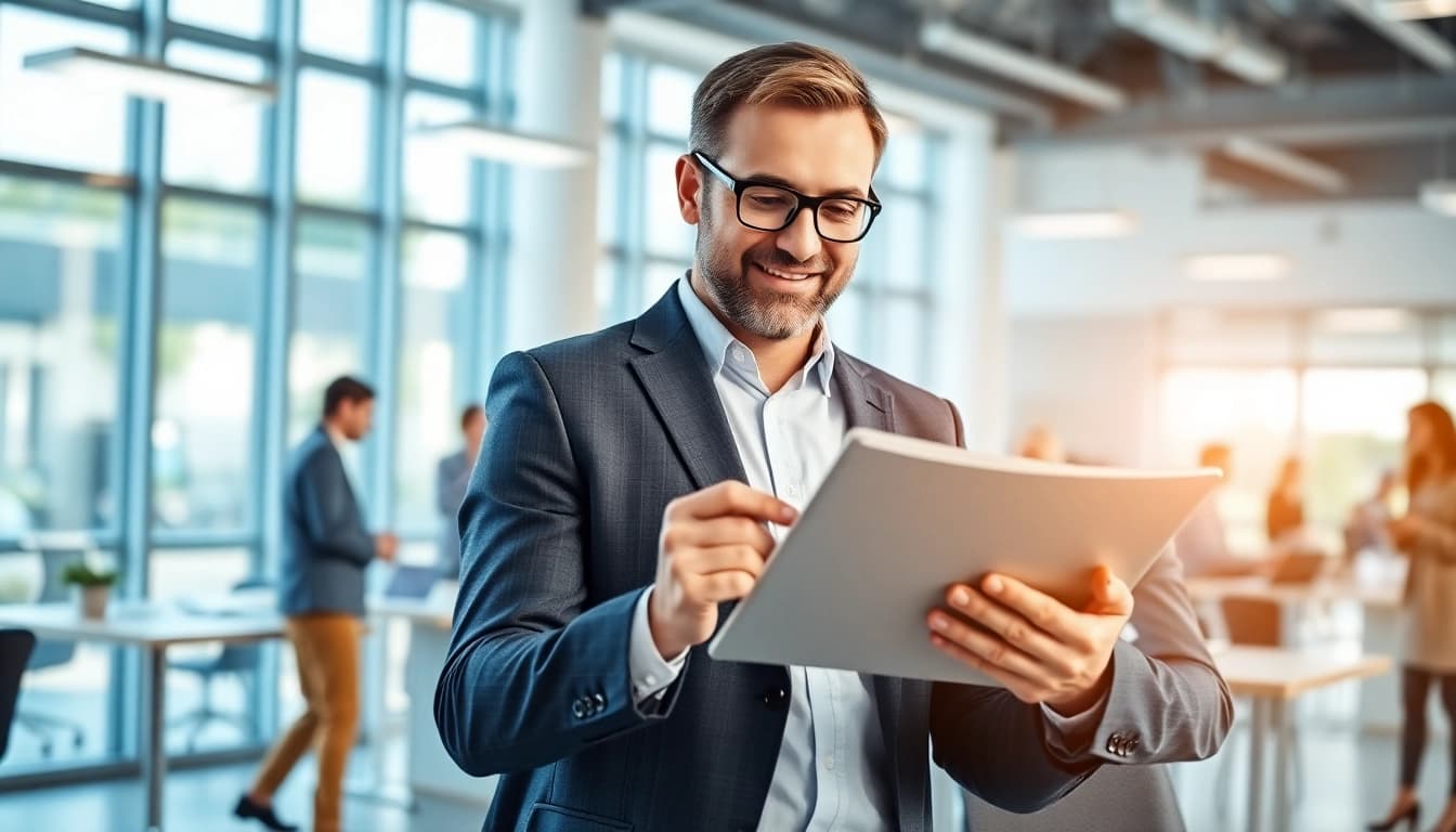 Explore warranty protection plans in a professional office setting with digital documents.
