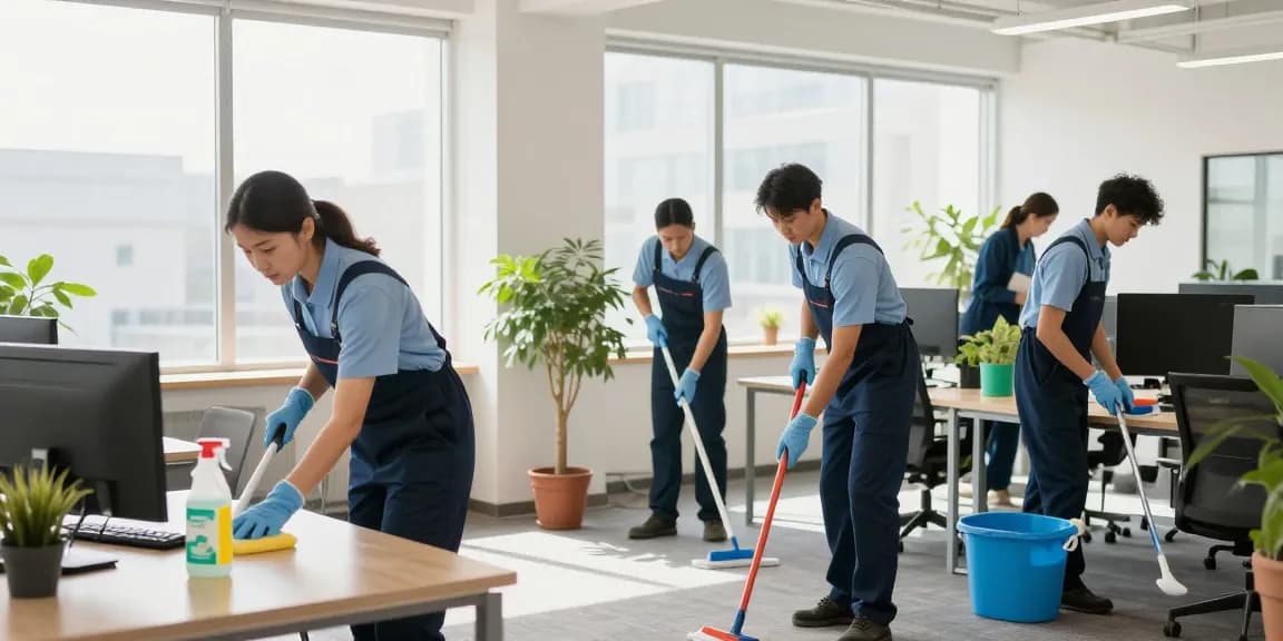DISE Cleaning Team bei der professionellen Büroreinigung in Dortmund.