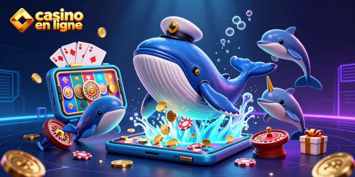 Découvrez un univers de casino en ligne captivant avec des pièces d'or et des personnages marins animés.