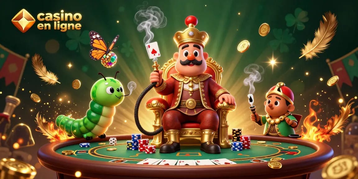 Jouer au poker dans un casino en ligne avec des jetons dorés et des effets spéciaux.