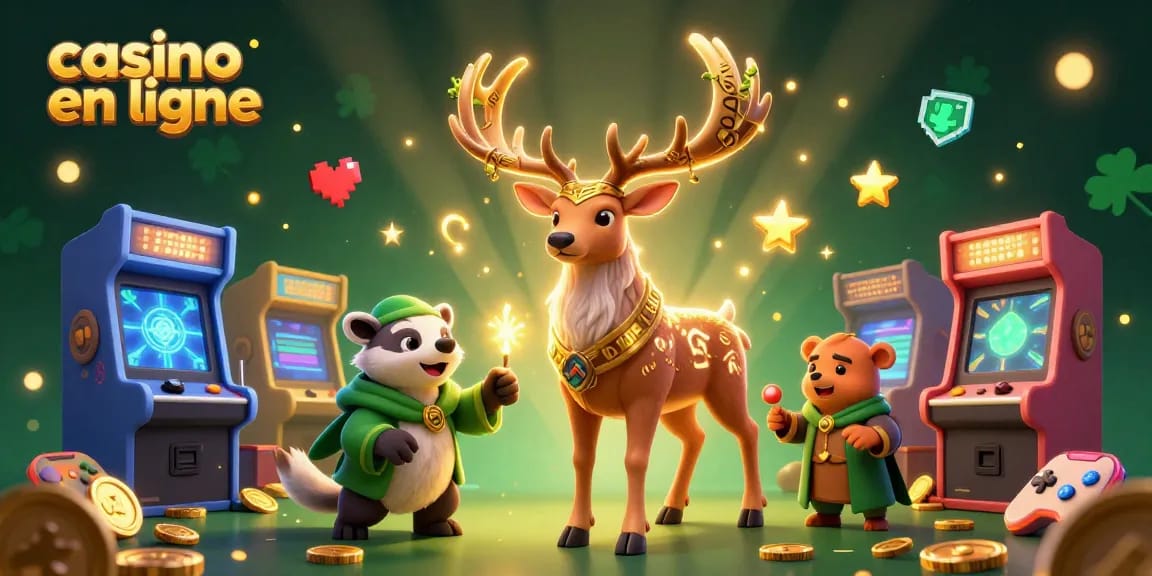 Jouez à casino en ligne avec un druide et un blaireau dans un monde féérique.