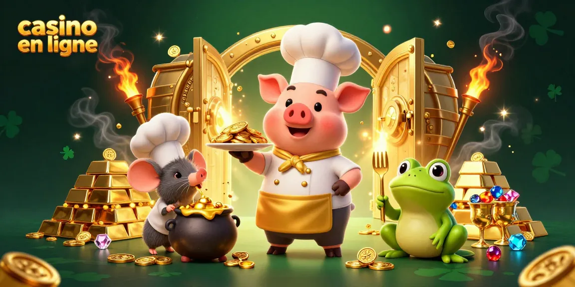 Jouer avec les stratégies de casino en ligne et découvrir des trésors d'or dans cette scène animée.