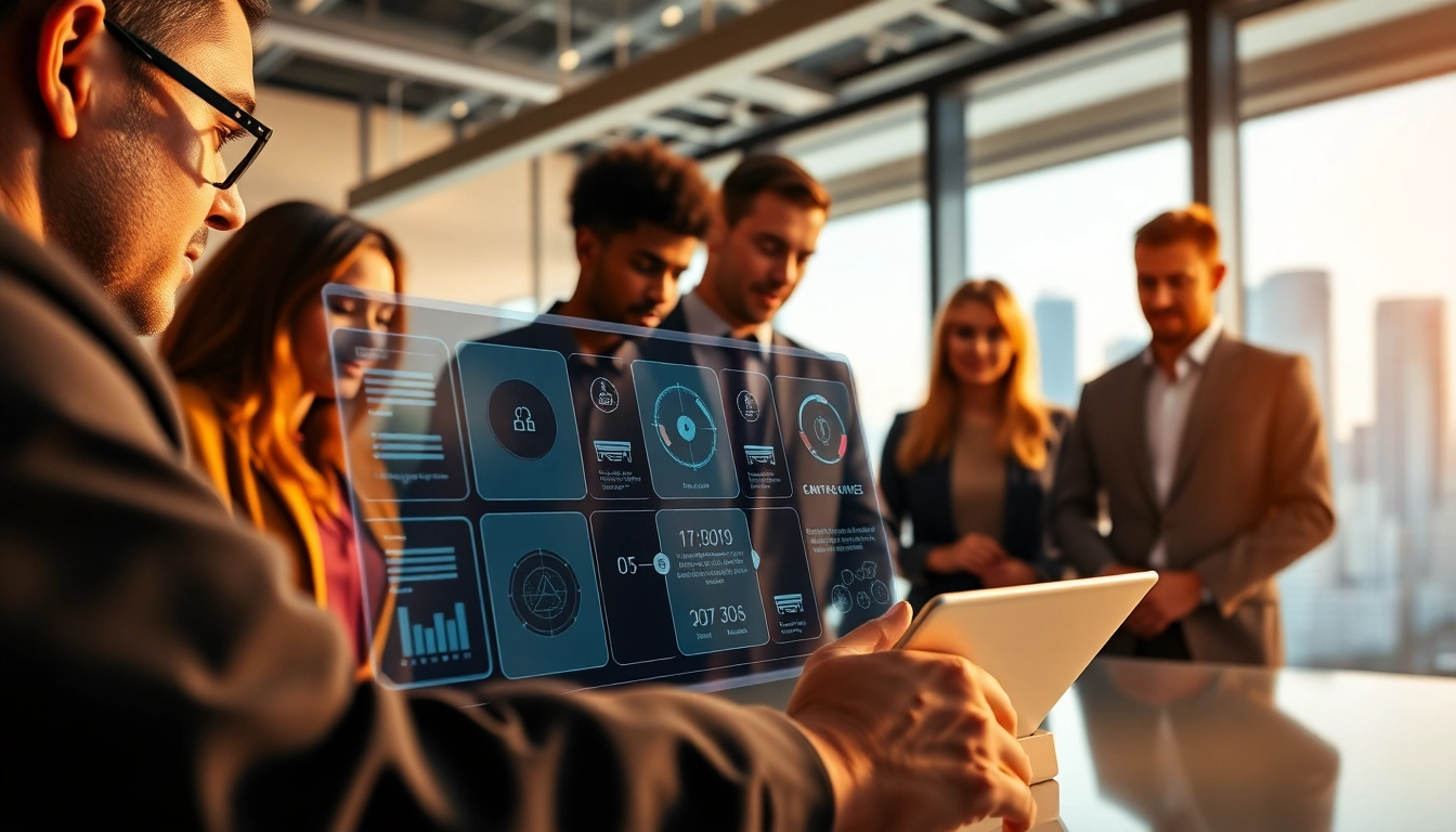 Showcasing enterprise assistant software in a collaborative and advanced digital workspace.