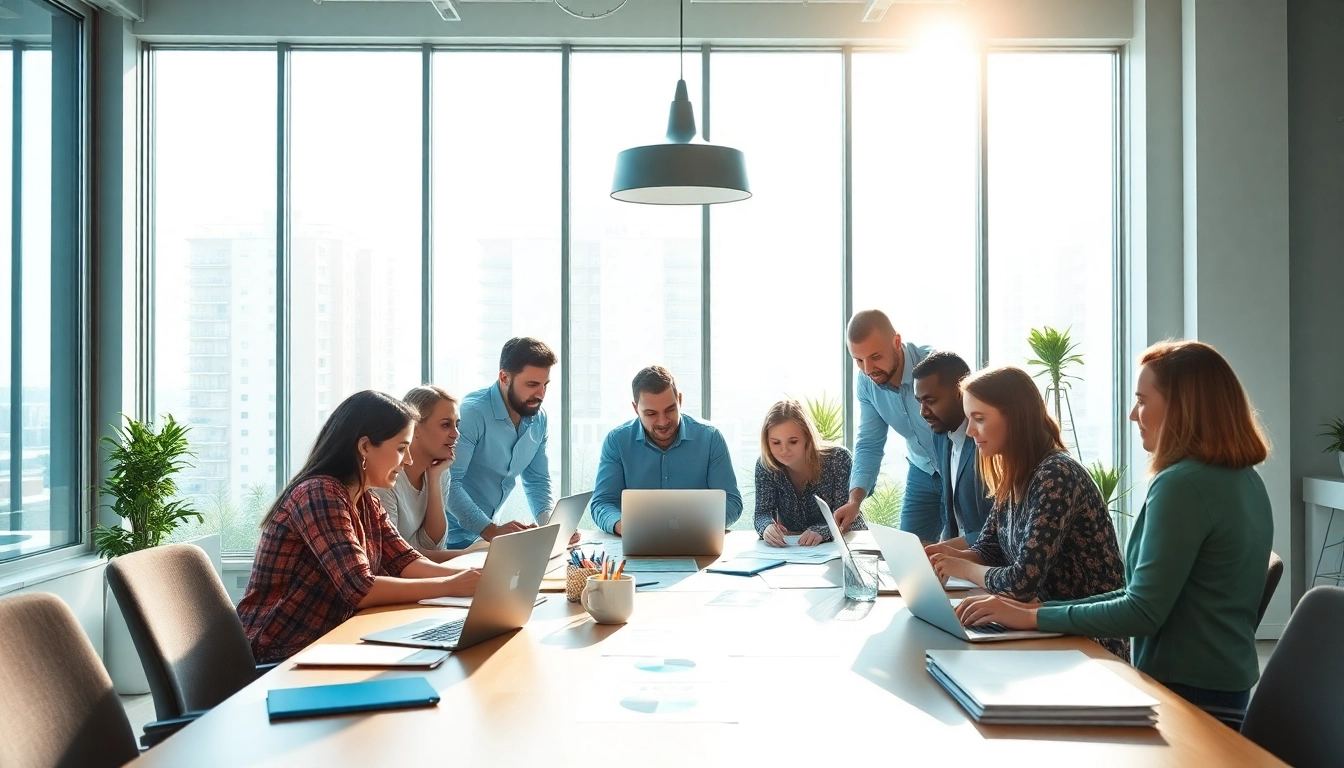 Hereford Website Designers brainstorming project ideas in a modern office.
