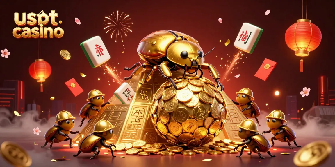 Gioca nei migliori usdt casino con questa illustrazione ricca di elementi di gioco e simboli iconici.