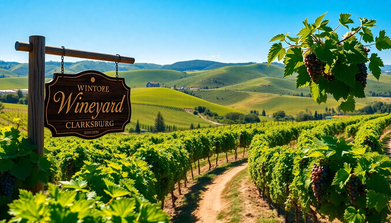 Tasting exquisite wines in Clarksburg's beautiful vineyards surrounded by scenic views.