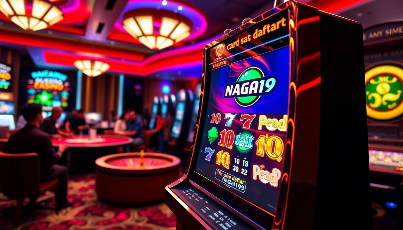 Spin and win with cara daftar Naga169 on vibrant slot machines in a modern casino setting.