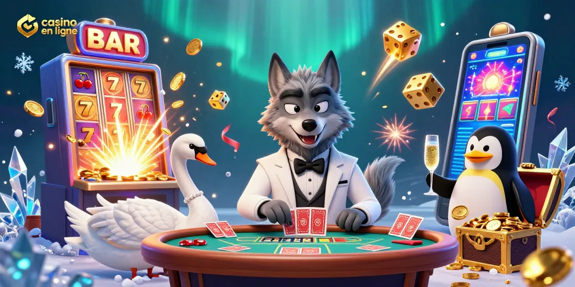 Vivez l'excitation des jeux de casino en ligne avec notre scène captivante de jeu