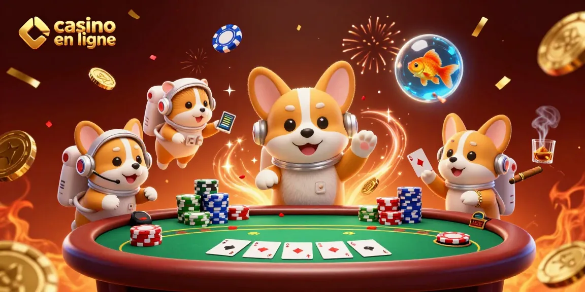 Jouez au casino en ligne avec des personnages 3D dans un décor de casino spatial dynamique.