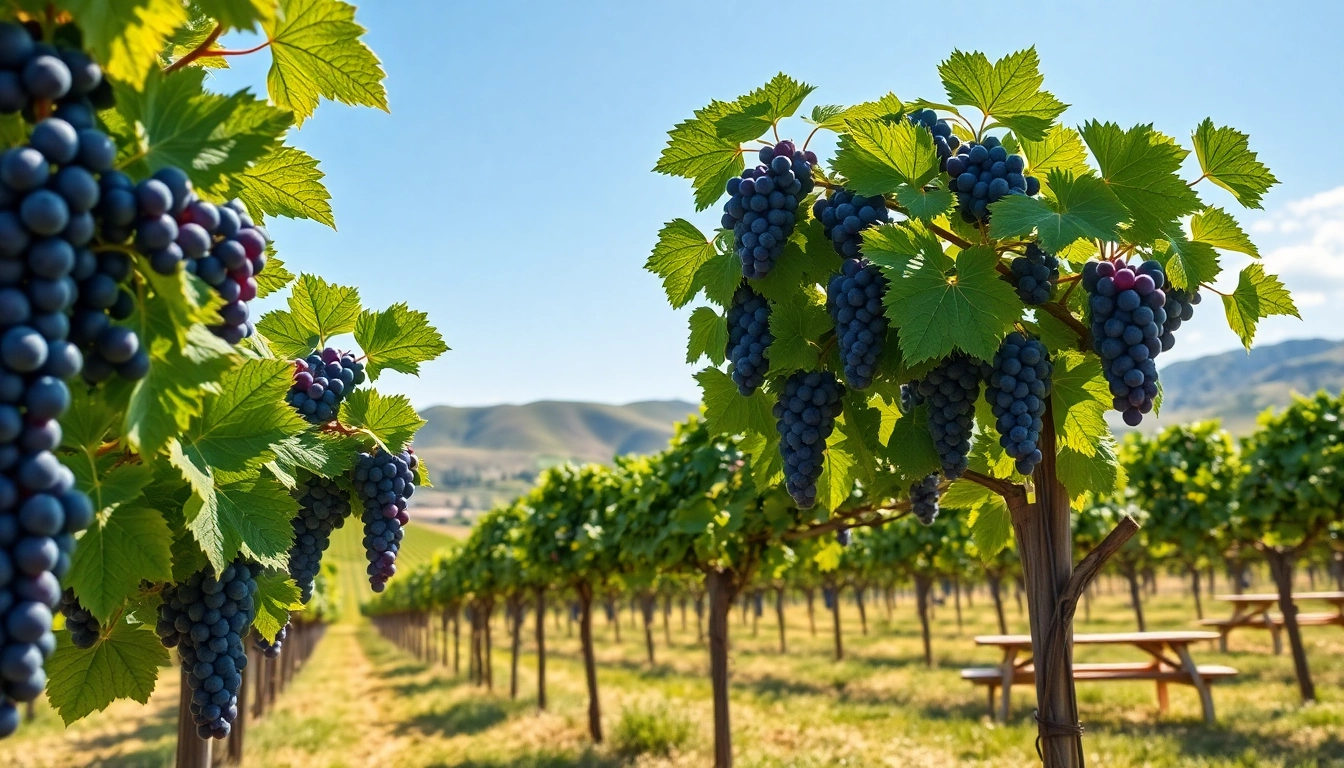 Harvesting grapes at wineries in Clarksburg amidst vibrant vineyard scenery.
