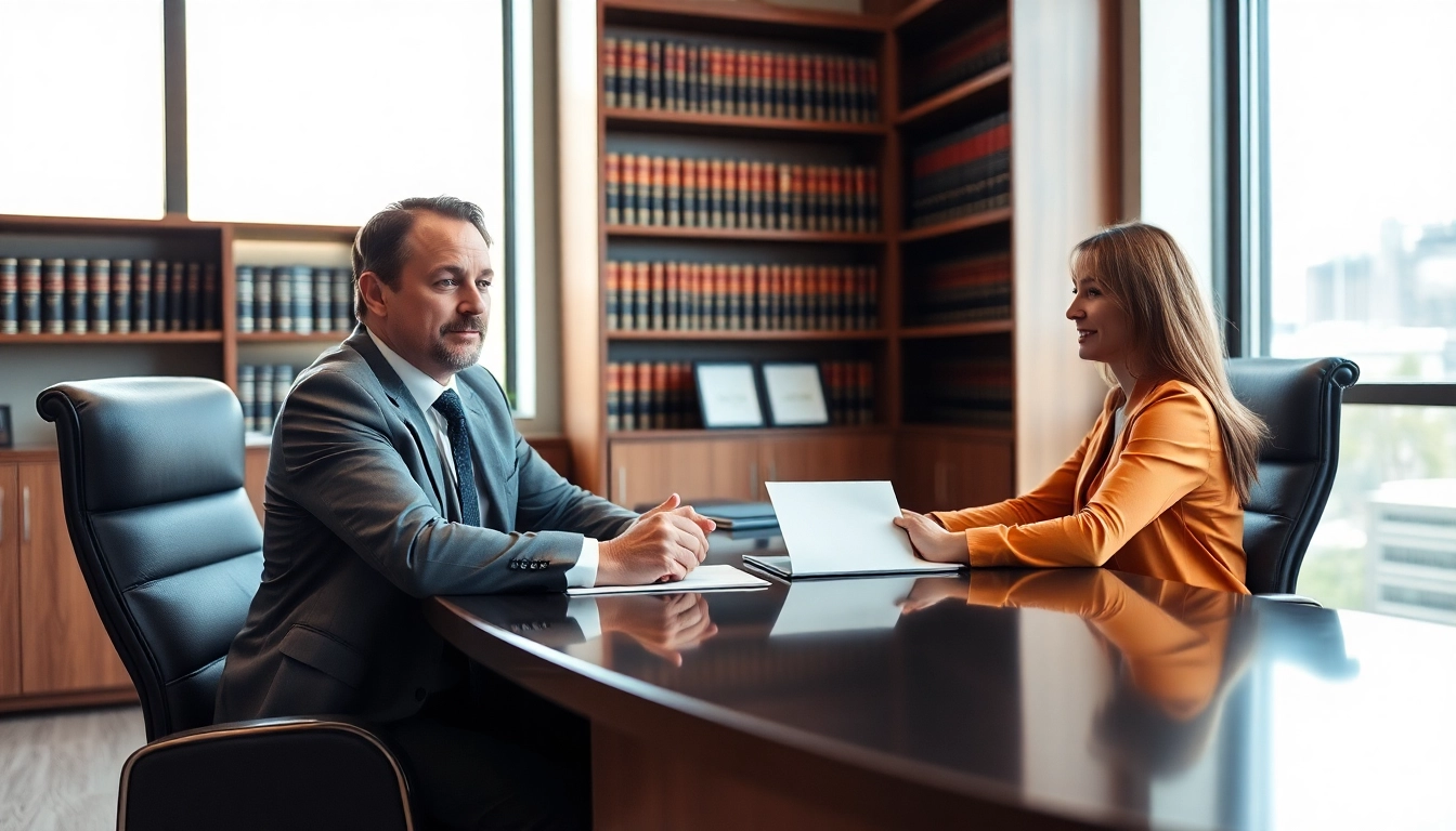 Engaging discussion with a Jacksonville Immigration Lawyer in a professional office.