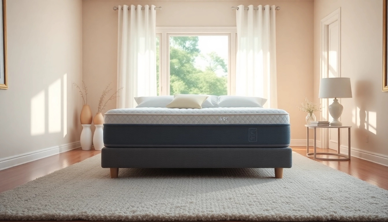 Showcase a luxurious 10 in foam mattress in a serene bedroom setting with inviting decor.