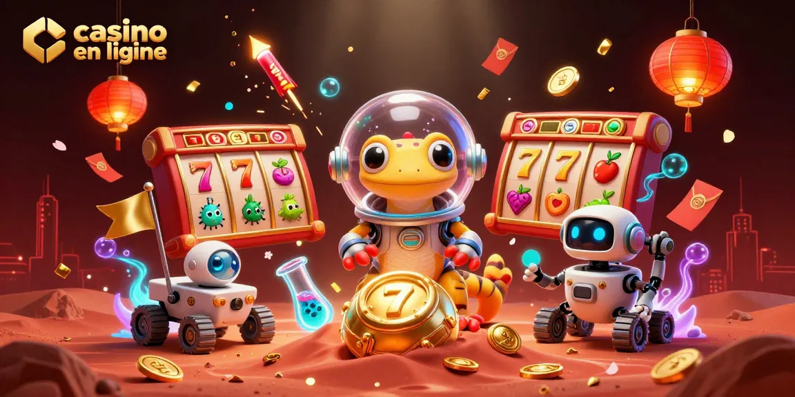 Jouez à des jeux captivants dans un casino en ligne à travers une illustration dynamique.