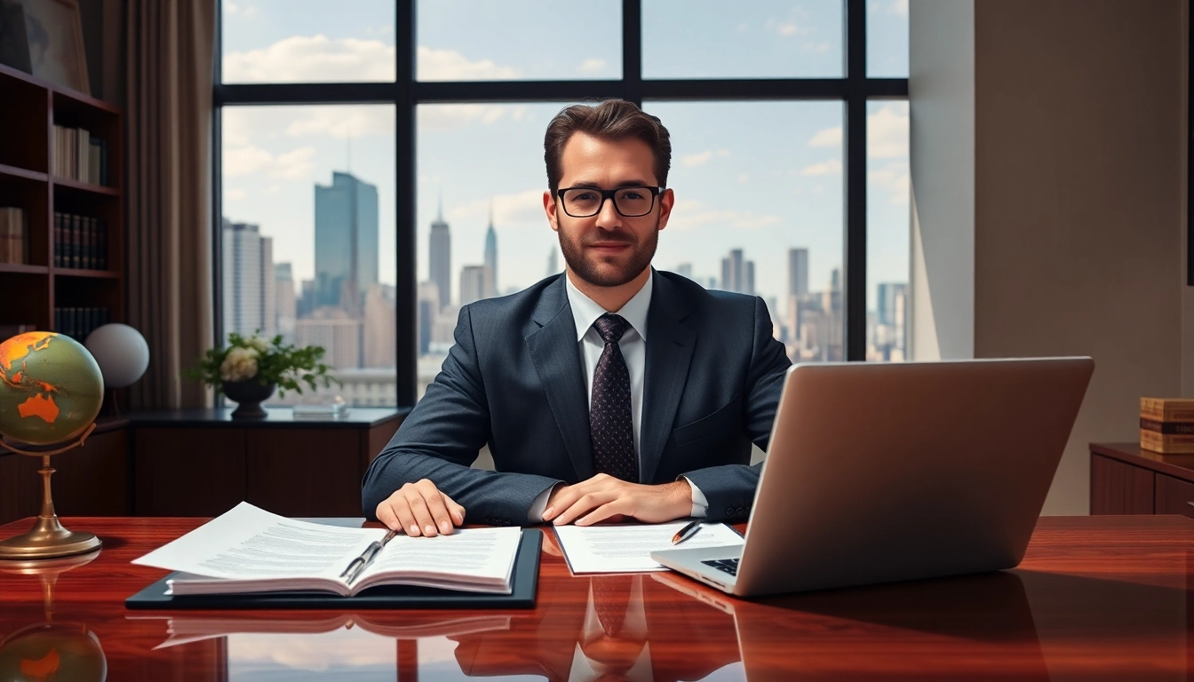 Brooklyn Real Estate Lawyer consulting clients in a modern office setting, showcasing expertise in law.