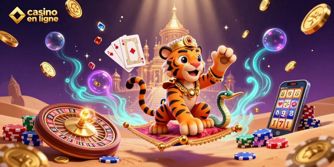 Vivez l'expérience immersive du casino en ligne avec un sultan tigre et des jeux de hasard magiques.