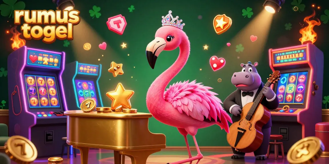 Experience thrilling gaming with rumus togel surrounded by vibrant casino elements and energetic characters.