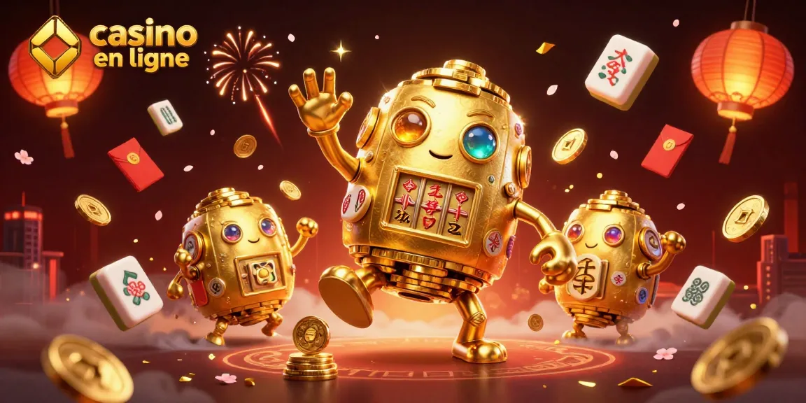 Faites équipe avec le meilleur casino en ligne pour gagner des jetons d'or dans une scène animée et colorée.
