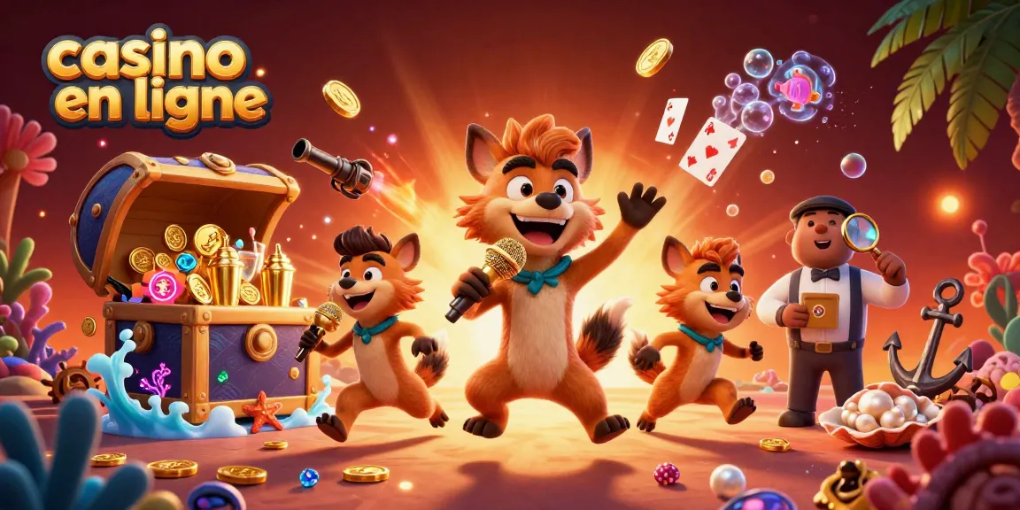 Réalisez des gains à casino en ligne avec cette illustration humoristique de hyènes animées dans un club de comédie dynamique.
