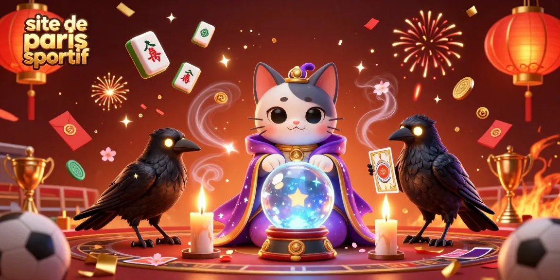 Profitez d'une aventure unique sur le site de paris sportif avec des personnages mystiques et des éléments festifs.