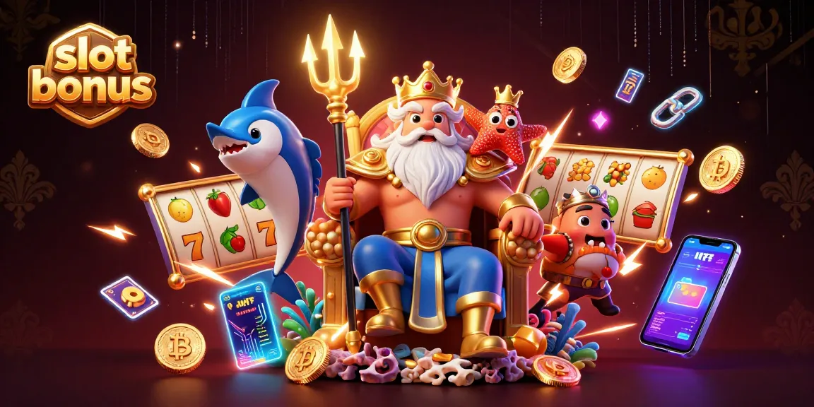 Engage with the excitement of slot bonuses amidst vibrant details and cryptocurrency elements