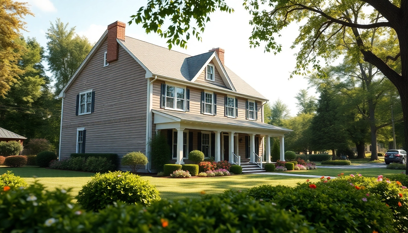 Showcase of Winchester Foursquare Revival architectural design with surrounding greenery and inviting atmosphere.