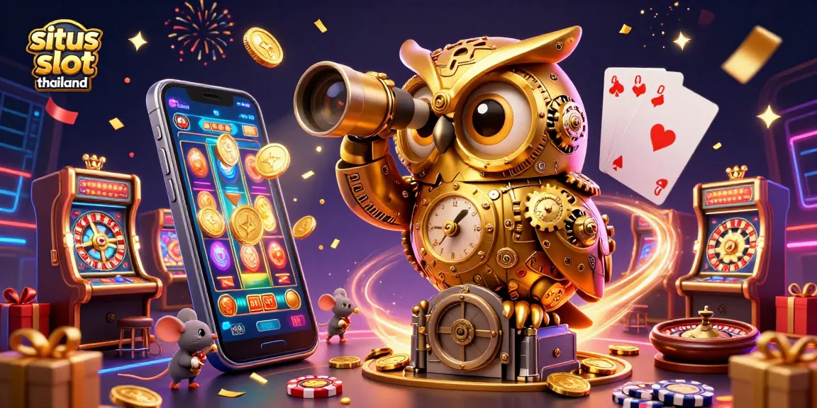 Experience winning big with energetic gameplay at situs slot thailand, featuring vibrant slot machines and animated characters.