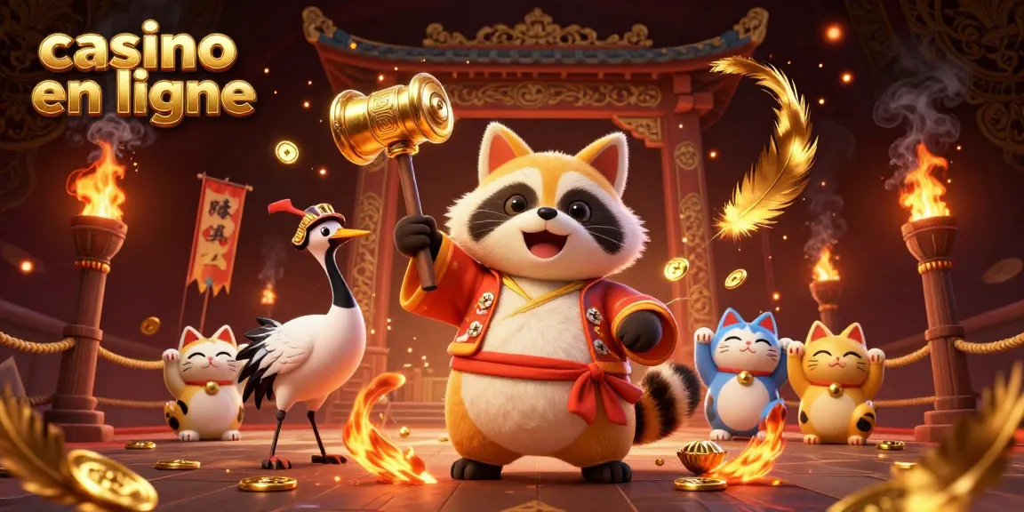 Vivez des moments chanceux au casino en ligne avec ce tanuki et ses amis porte-bonheur.