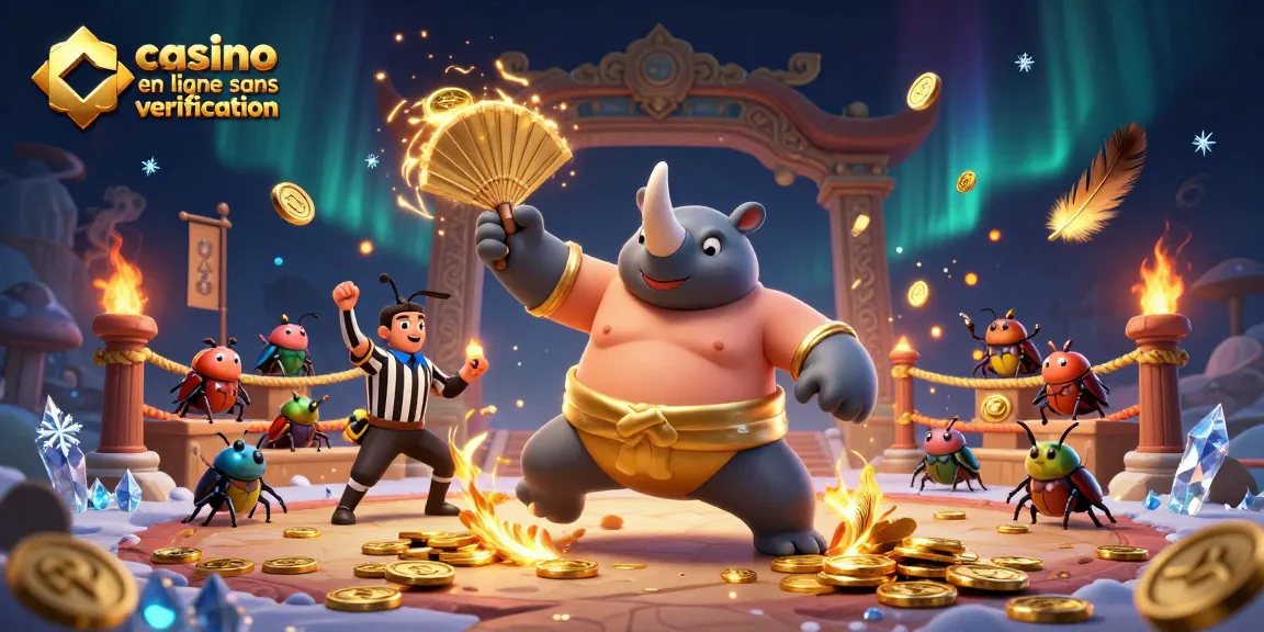 Gagnez avec casino en ligne sans vérification dans ce combat animé de coccinelles et de pièces d'or.