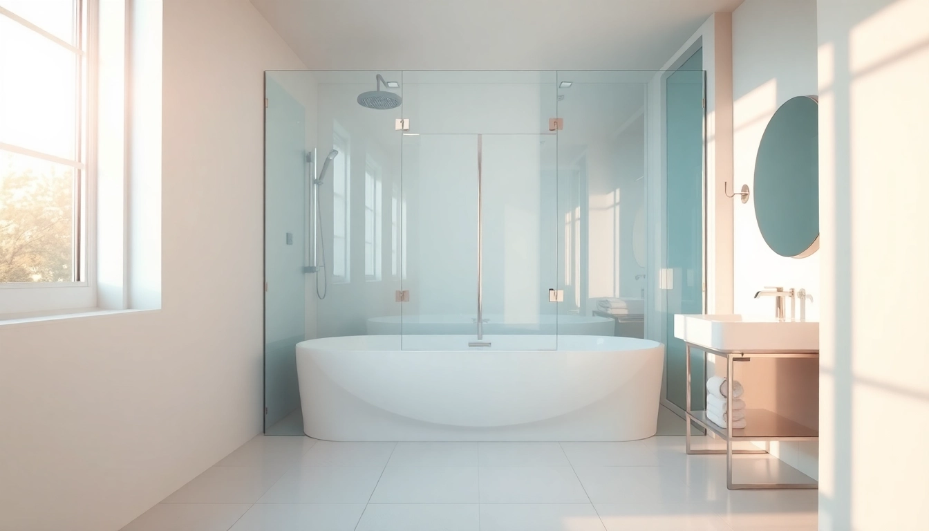 Genießen Sie die stimmungsvolle sonni Duschkabine in einem modernen Badezimmer.