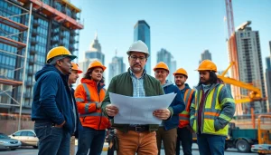 Showcasing a Manhattan Commercial General Contractor leading a construction project in an urban environment.