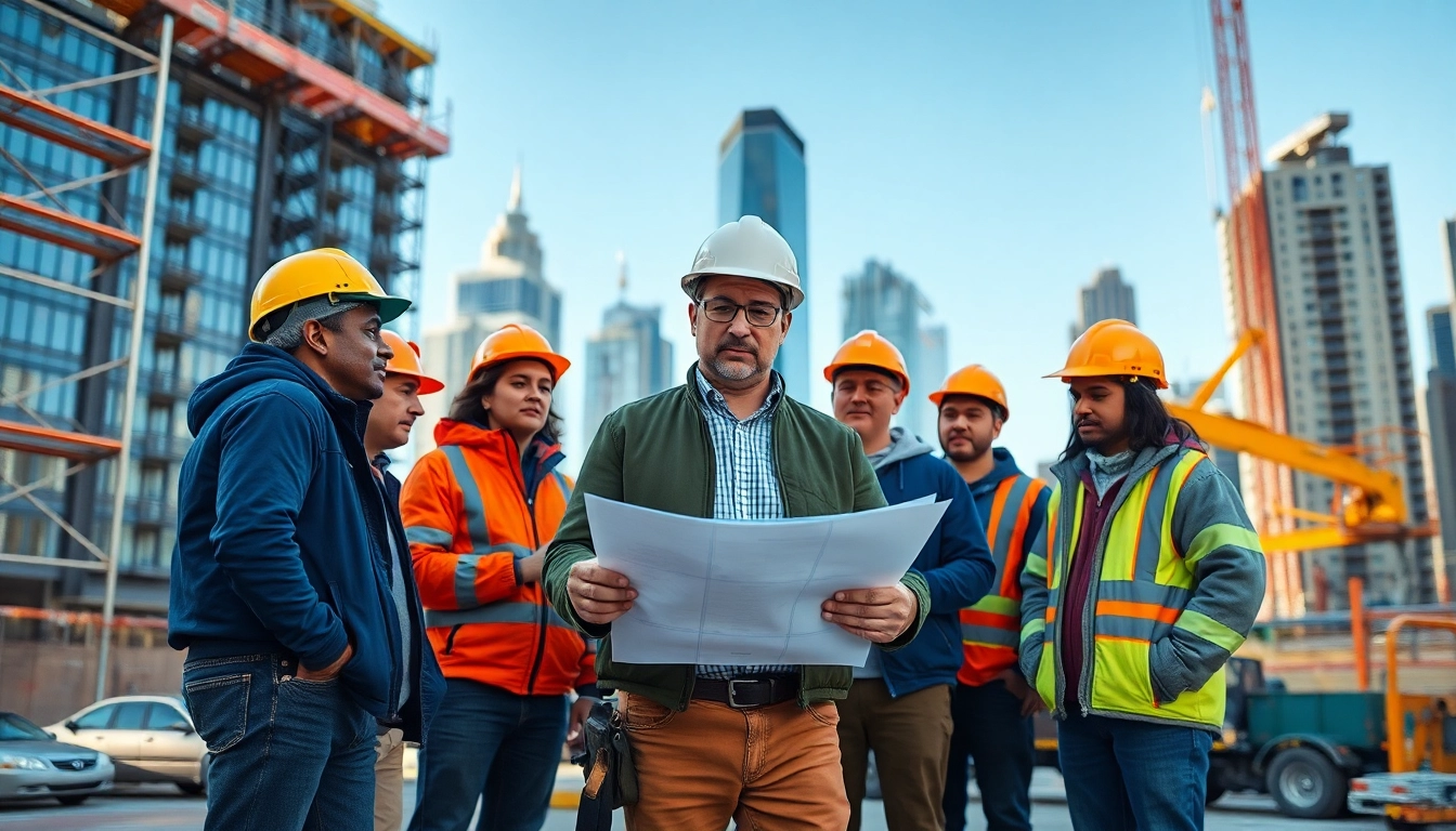 Showcasing a Manhattan Commercial General Contractor leading a construction project in an urban environment.