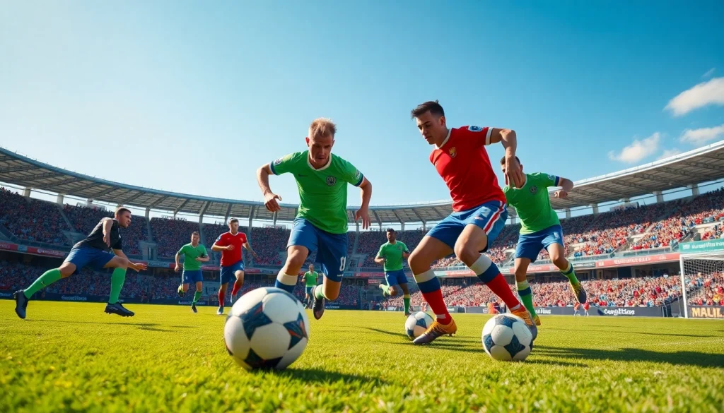 Koora soccer players in action during an exciting match, capturing energetic moments.