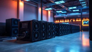 Detailed view of bitcoin mining hardware showcasing advanced technology and innovation.