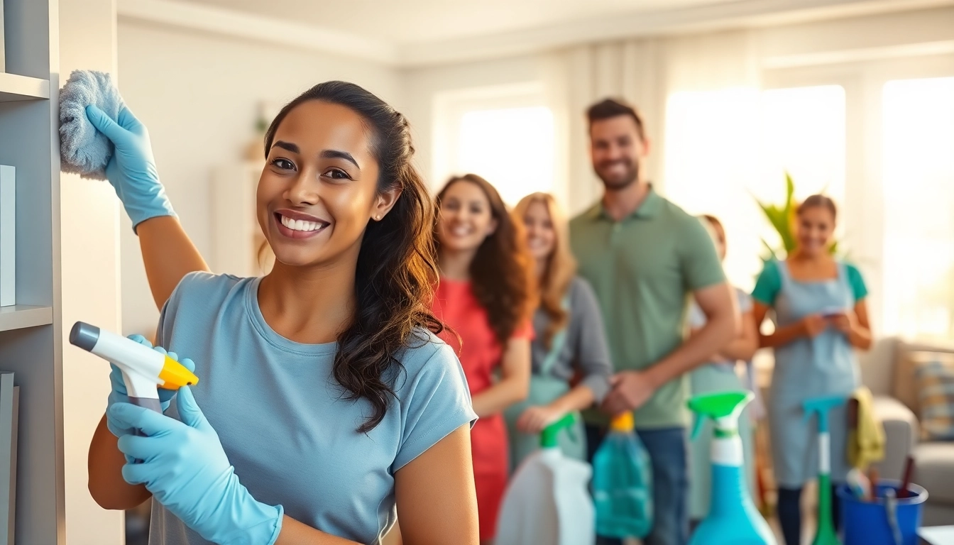 Cleaning Service professionals thoroughly cleaning a bright and inviting home.