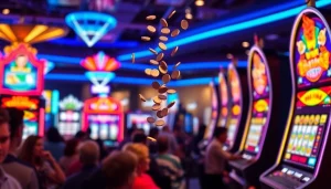 Mainkan slot gacor hari ini di kasino dengan mesin yang penuh warna dan kegembiraan.