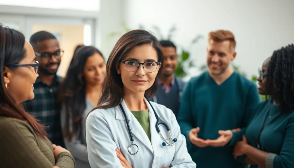 Enhancing health through a professional discussion in a modern clinic setting.