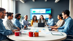 Enhance your online presence with our leading seo company kl, showcasing a dynamic marketing team at work.