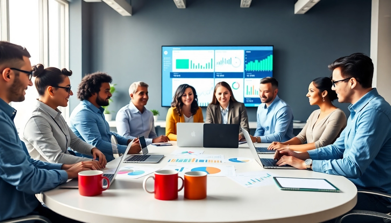 Enhance your online presence with our leading seo company kl, showcasing a dynamic marketing team at work.