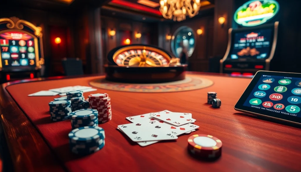 Experience thrilling gambling action at https://thabet.vegas/ featuring elegant casino tables and exciting games.