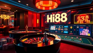 Experience the excitement of Hi88 with thrilling online casino games and vibrant casino visuals.