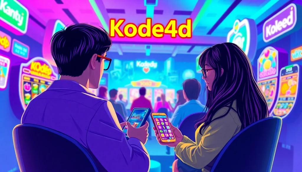 Kode4d online gaming experience with users enjoying vibrant slot games on modern devices.