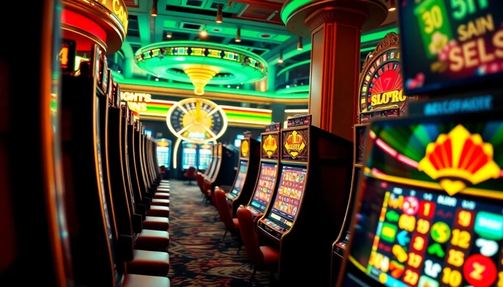 Experience the thrill of Slot777 with vibrant slot machines and casino excitement.