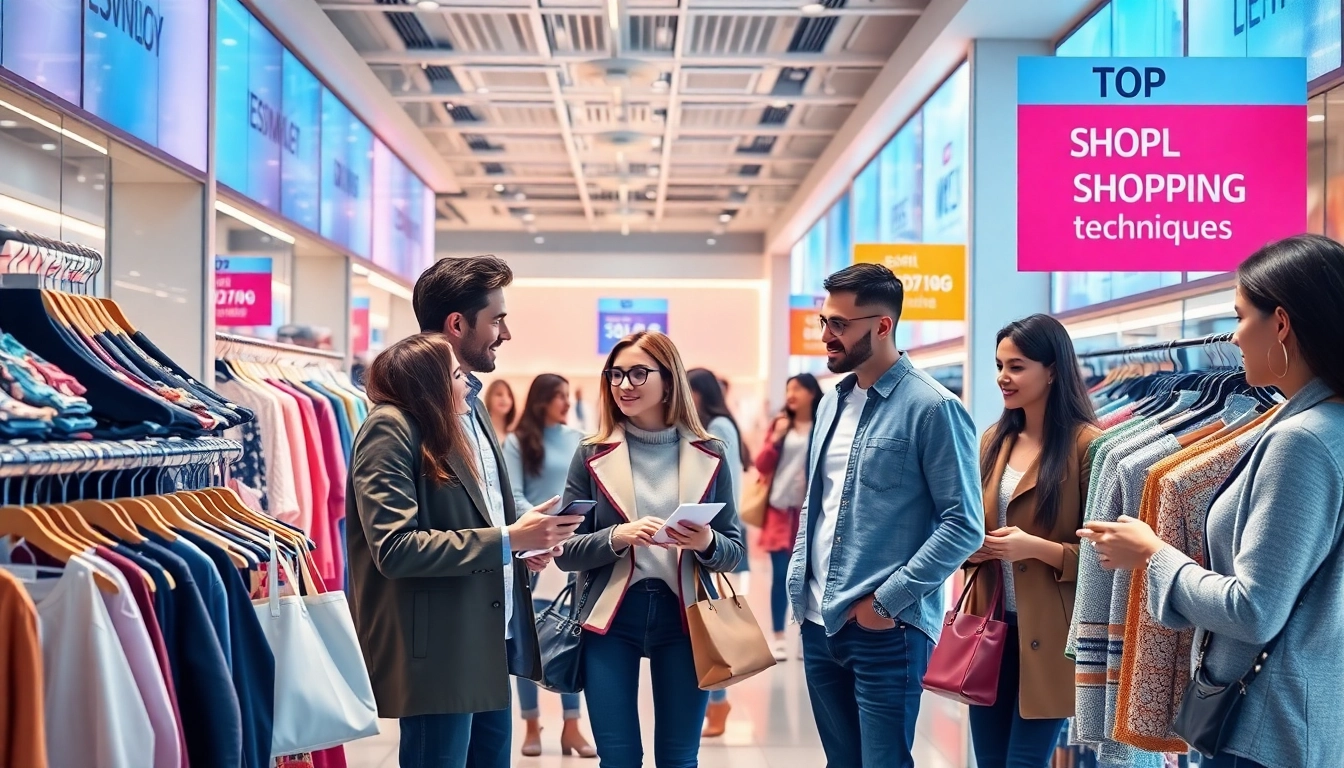 Shoppers exploring innovative top shopping techniques in a modern retail environment.