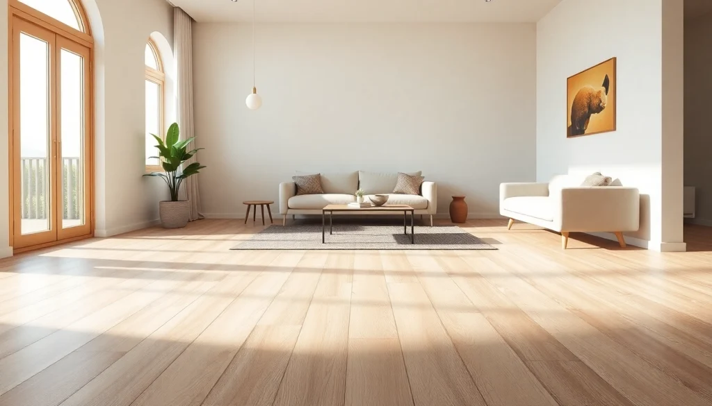 Carrelage imitation parquet montrant l'élégance et la durabilité dans un intérieur moderne.