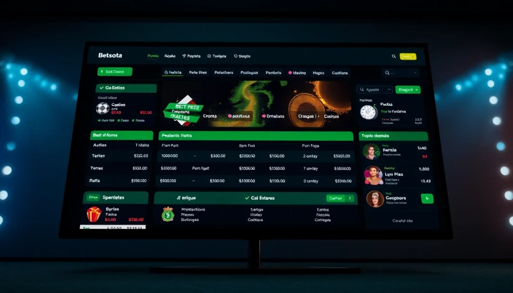 Interface atraente da casa de apostas Bet da Sorte proporcionando uma experiência única de apostas para os usuários.