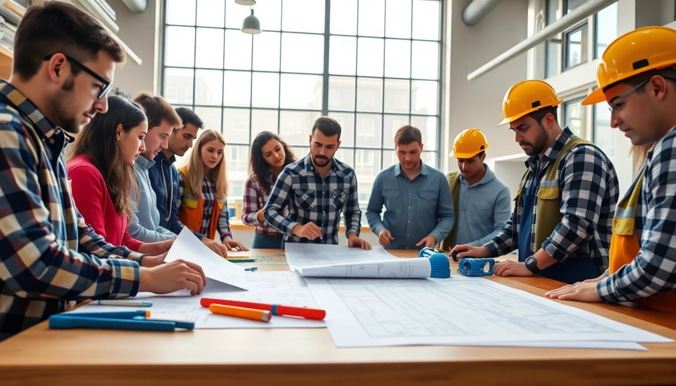 Engaged learners in construction trade schools in texas participating in hands-on training.