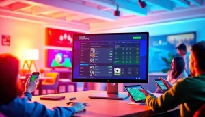 Hello88 online betting interface surrounded by engaging community members, reflecting opportunity and excitement.