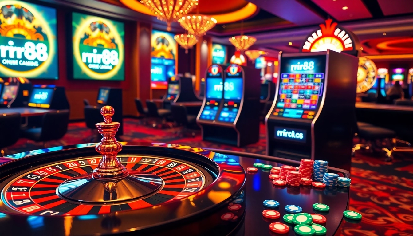 Experience the excitement of gambling at RR88 link with luxury poker chips and thrilling slot machines.
