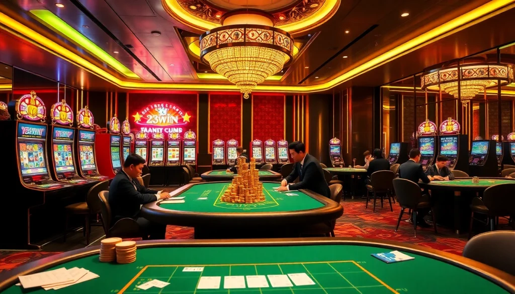 Experience the excitement of nhà cái 23win with vibrant casino tables and engaging online betting action.
